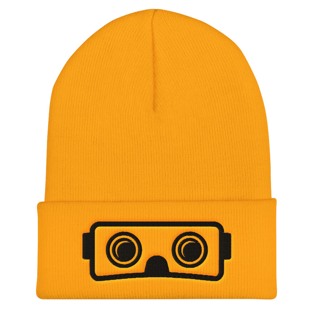 Metaverse XR Headset Embroidered Beanie - METAVERSETEES : Metaverse Tees, T-shirts and Merch for Your Metaverse Life