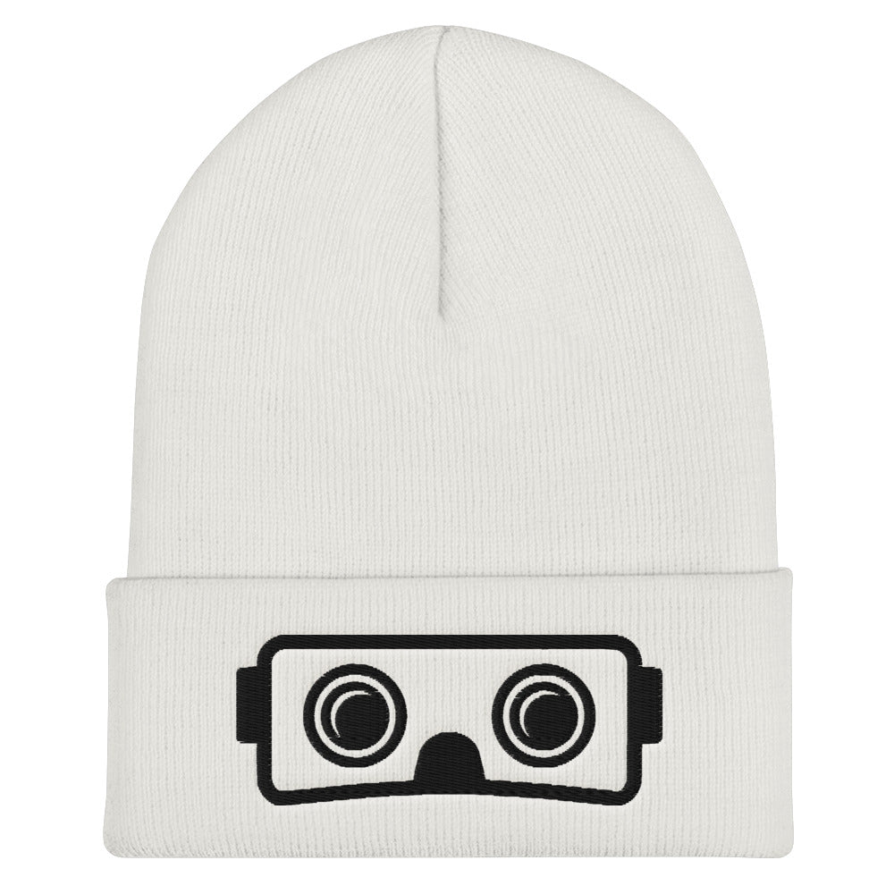 Metaverse XR Headset Embroidered Beanie - METAVERSETEES : Metaverse Tees, T-shirts and Merch for Your Metaverse Life