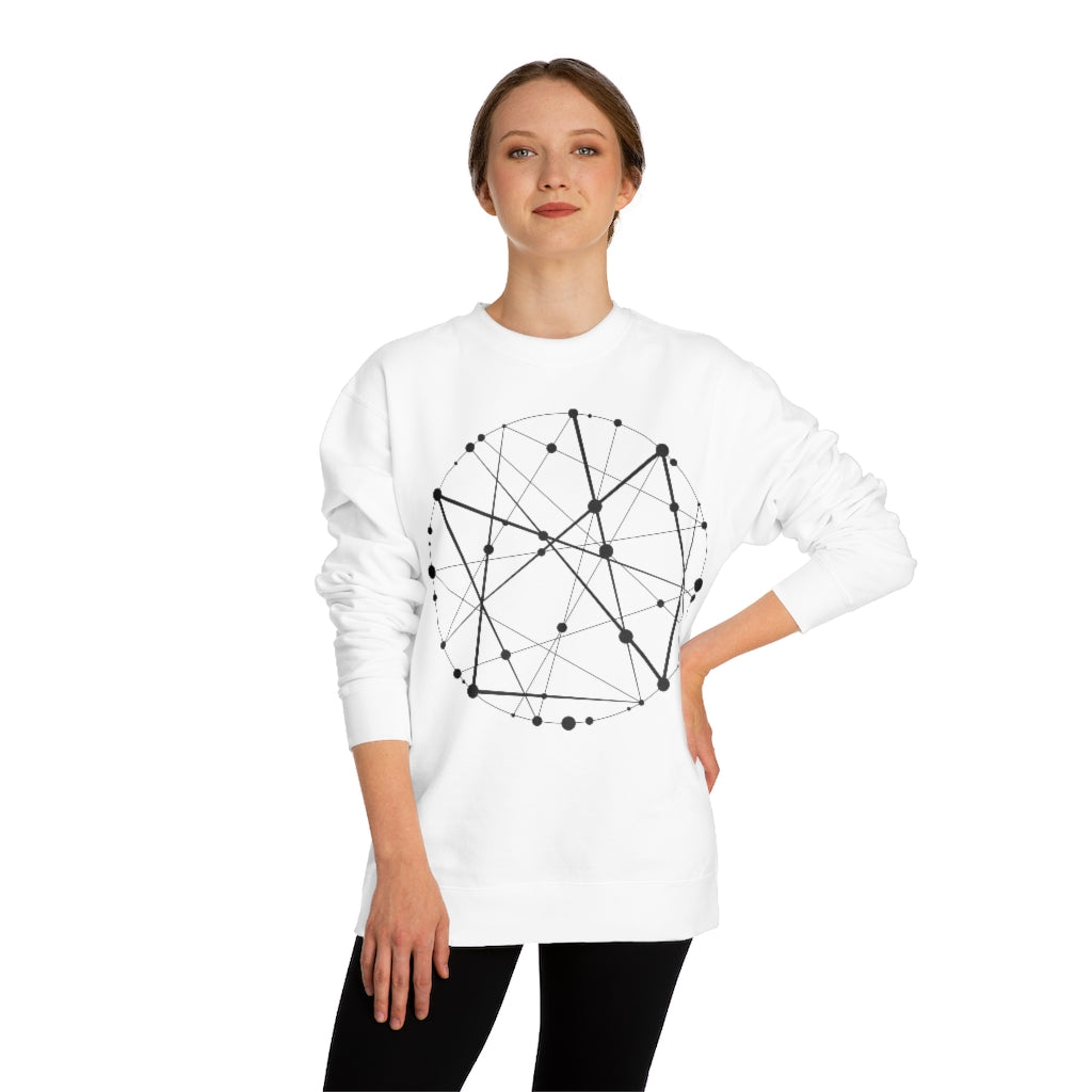 Blockchain Universe in Black :: Unisex Crew Neck Sweatshirt - METAVERSETEES : Metaverse Tees, T-shirts and Merch for Your Metaverse Life