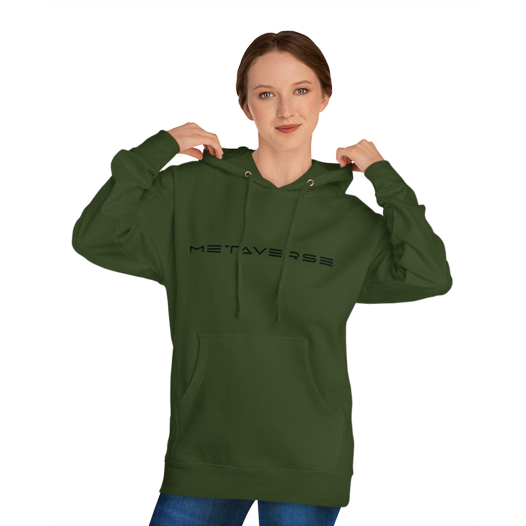 Metaverse in Black :: Unisex Cotton Blend Metaverse Hoodie - METAVERSETEES : Metaverse Tees, T-shirts and Merch for Your Metaverse Life