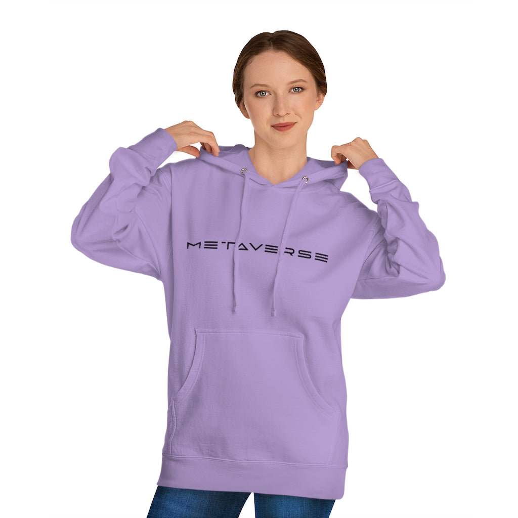 Metaverse in Black :: Unisex Cotton Blend Metaverse Hoodie - METAVERSETEES : Metaverse Tees, T-shirts and Merch for Your Metaverse Life