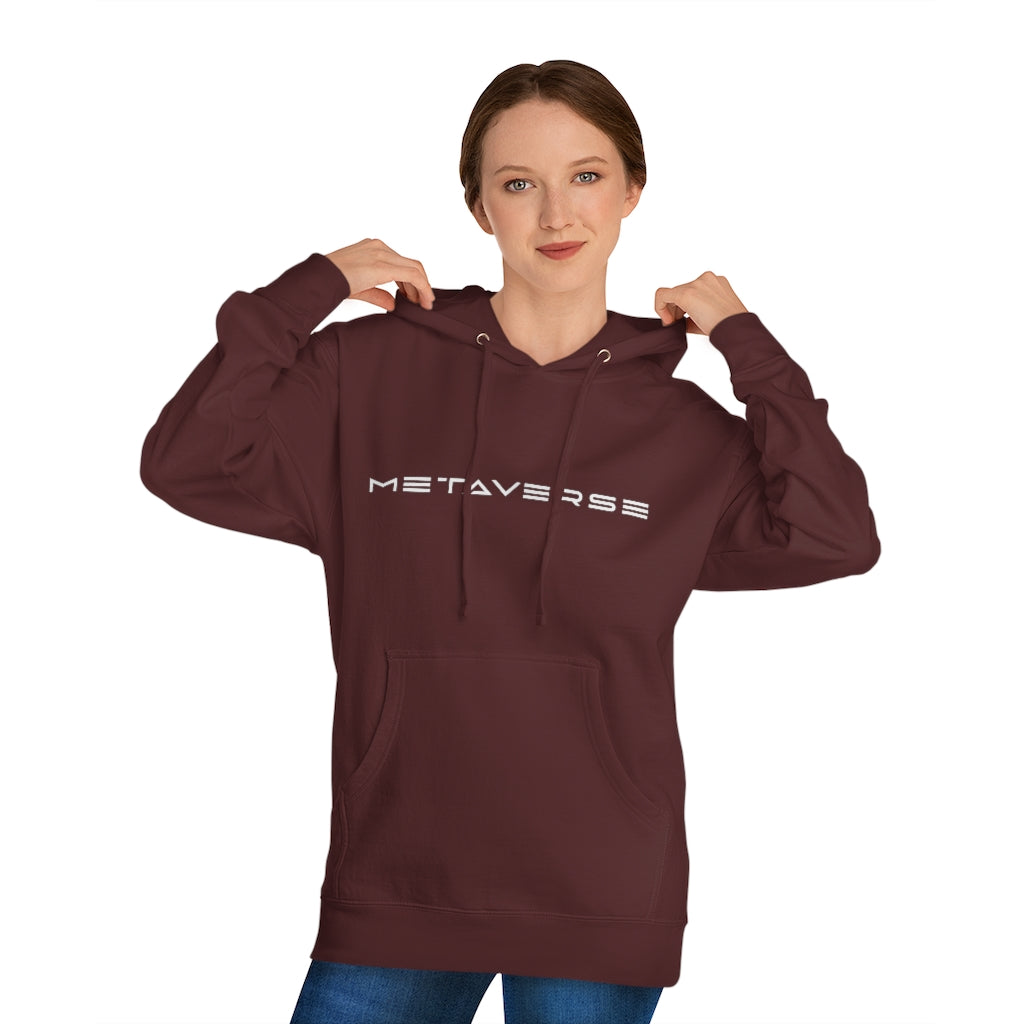 Metaverse in White :: Unisex Cotton Blend Metaverse Hoodie - METAVERSETEES : Metaverse Tees, T-shirts and Merch for Your Metaverse Life