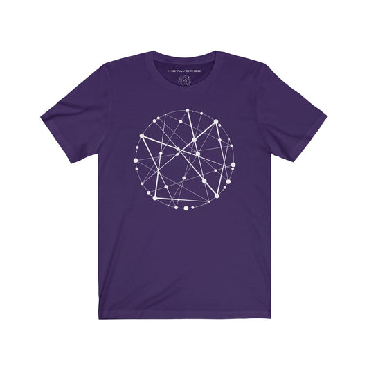 Blockchain Universe in White :: Unisex Jersey Metaverse Tee - METAVERSETEES : Metaverse Tees, T-shirts and Merch for Your Metaverse Life