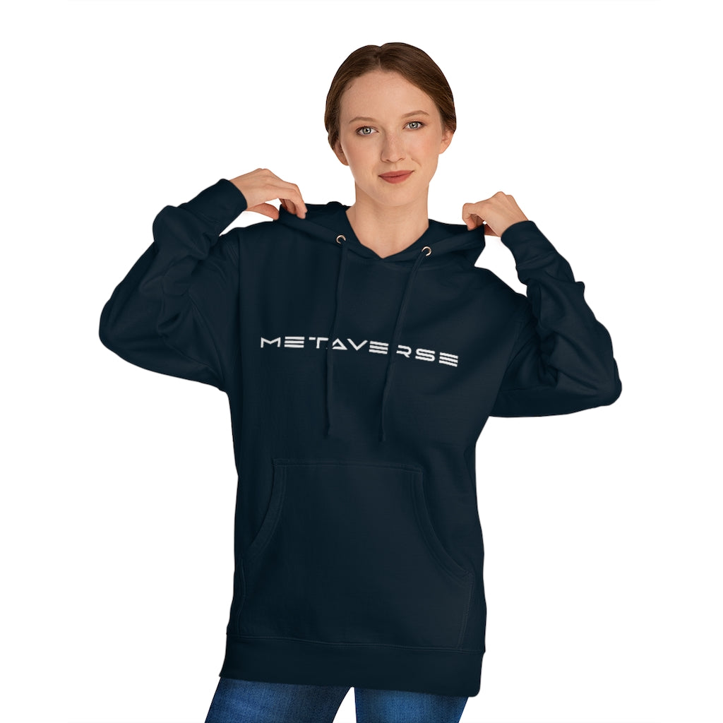 Metaverse in White :: Unisex Cotton Blend Metaverse Hoodie - METAVERSETEES : Metaverse Tees, T-shirts and Merch for Your Metaverse Life