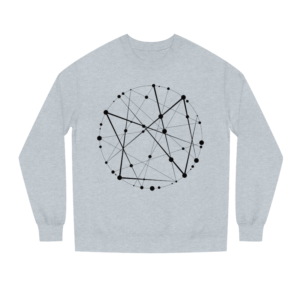 Blockchain Universe in Black :: Unisex Crew Neck Sweatshirt - METAVERSETEES : Metaverse Tees, T-shirts and Merch for Your Metaverse Life