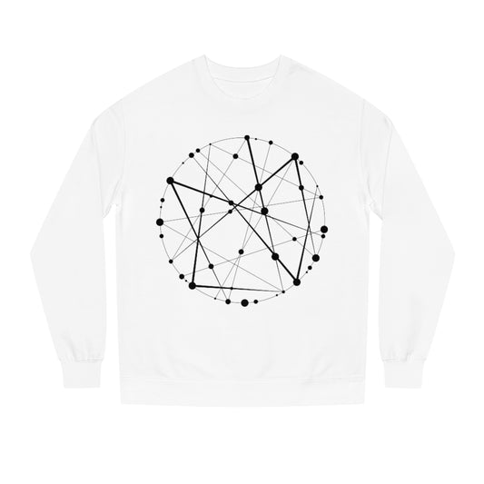 Blockchain Universe in Black :: Unisex Crew Neck Sweatshirt - METAVERSETEES : Metaverse Tees, T-shirts and Merch for Your Metaverse Life