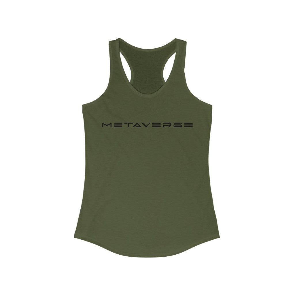 Metaverse in Black :: Women's Metaverse Racerback Tank Top - METAVERSETEES : Metaverse Tees, T-shirts and Merch for Your Metaverse Life