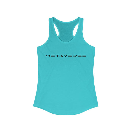 Metaverse in Black :: Women's Metaverse Racerback Tank Top - METAVERSETEES : Metaverse Tees, T-shirts and Merch for Your Metaverse Life