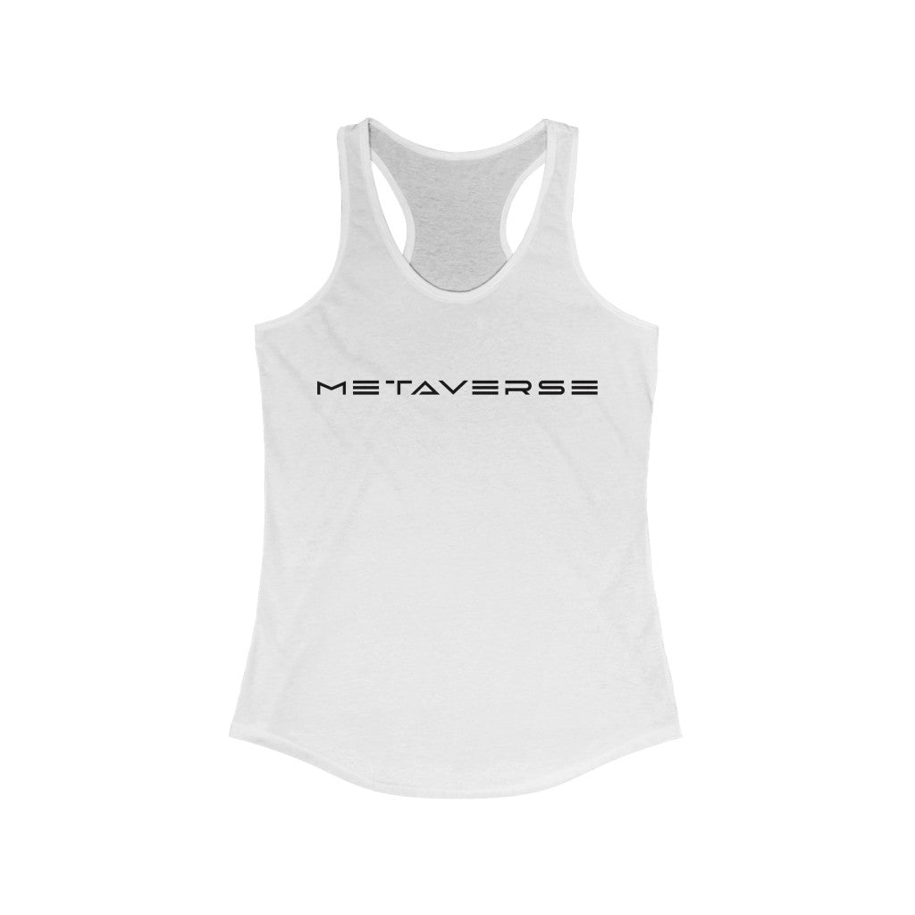 Metaverse in Black :: Women's Metaverse Racerback Tank Top - METAVERSETEES : Metaverse Tees, T-shirts and Merch for Your Metaverse Life