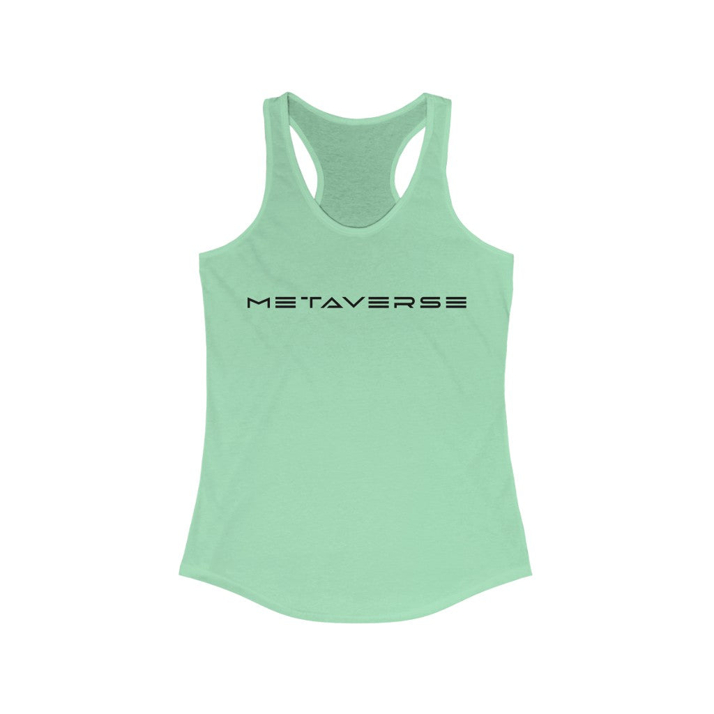 Metaverse in Black :: Women's Metaverse Racerback Tank Top - METAVERSETEES : Metaverse Tees, T-shirts and Merch for Your Metaverse Life