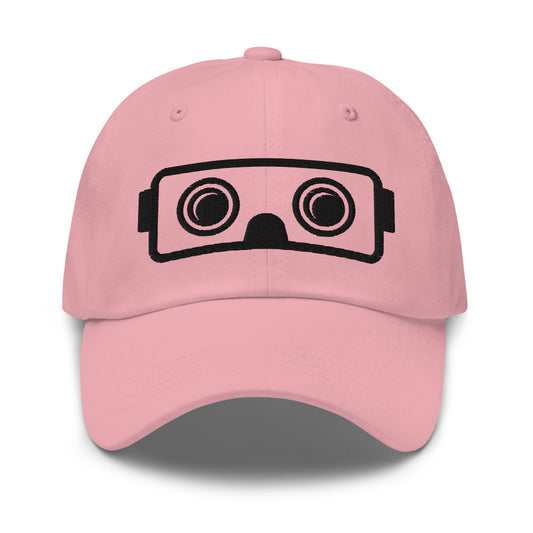 VR Headset in Black Puff Embroidery :: Dad Hat - METAVERSETEES : Metaverse Tees, T-shirts and Merch for Your Metaverse Life