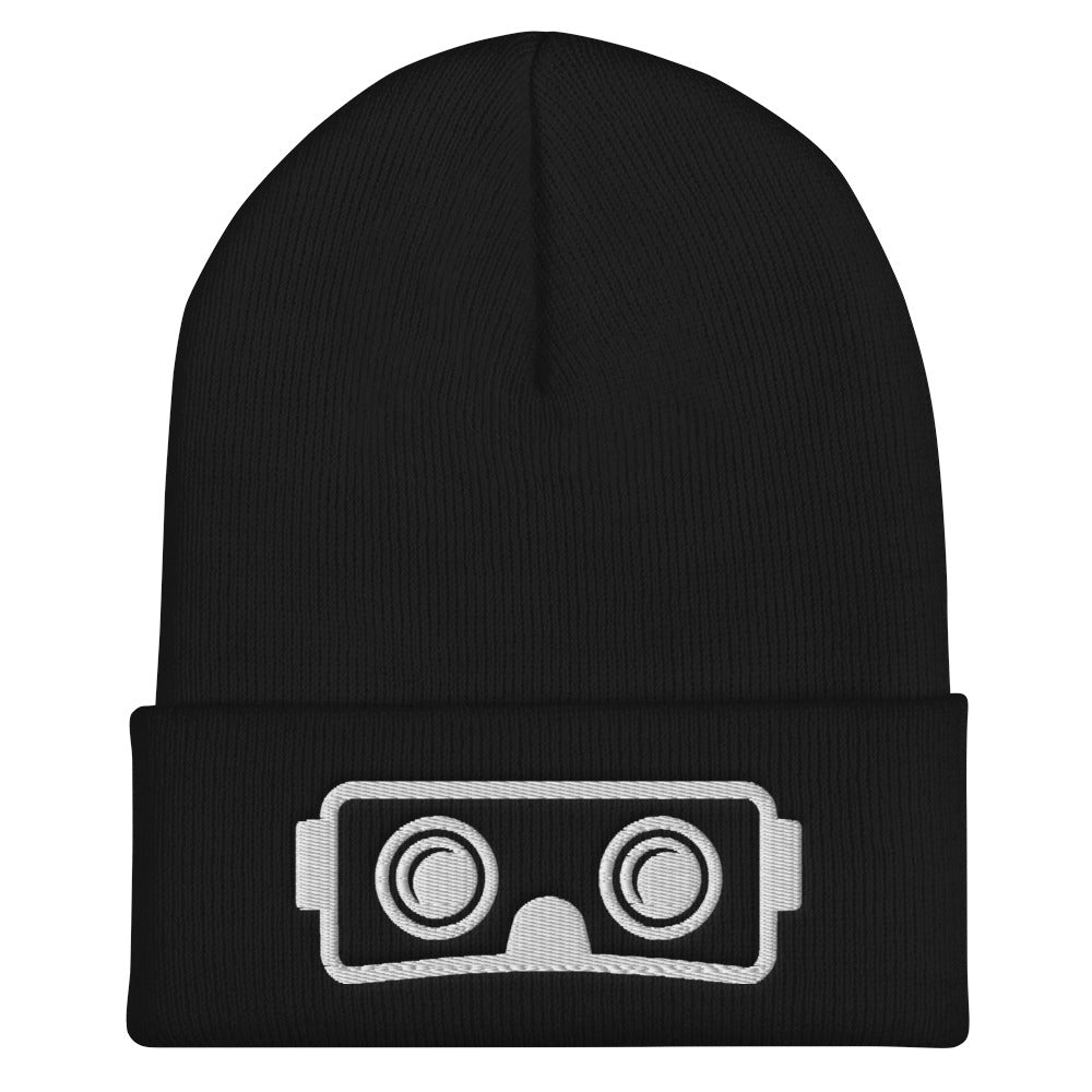 Metaverse VR Headset Embroidered Beanie - METAVERSETEES : Metaverse Tees, T-shirts and Merch for Your Metaverse Life