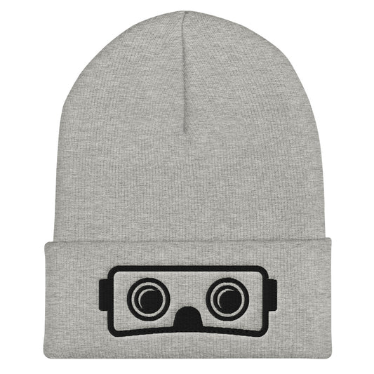 Metaverse XR Headset Embroidered Beanie - METAVERSETEES : Metaverse Tees, T-shirts and Merch for Your Metaverse Life