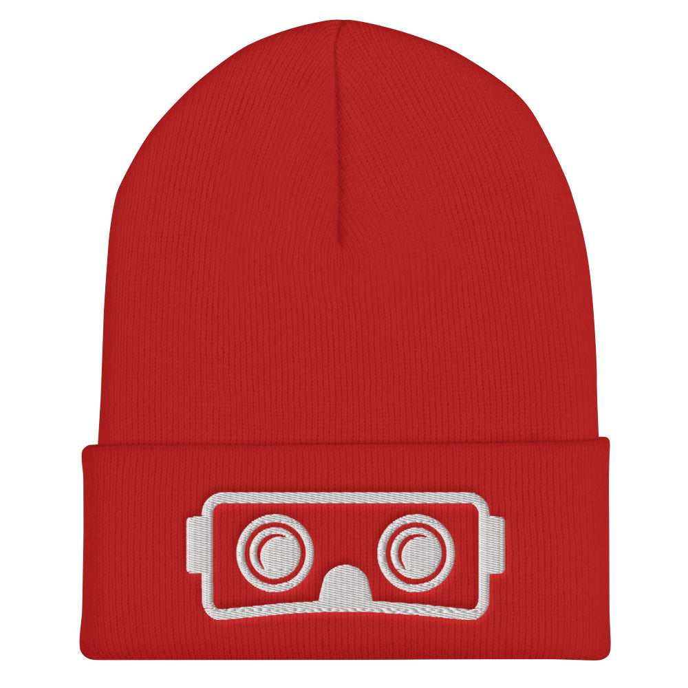 Metaverse VR Headset Embroidered Beanie - METAVERSETEES : Metaverse Tees, T-shirts and Merch for Your Metaverse Life