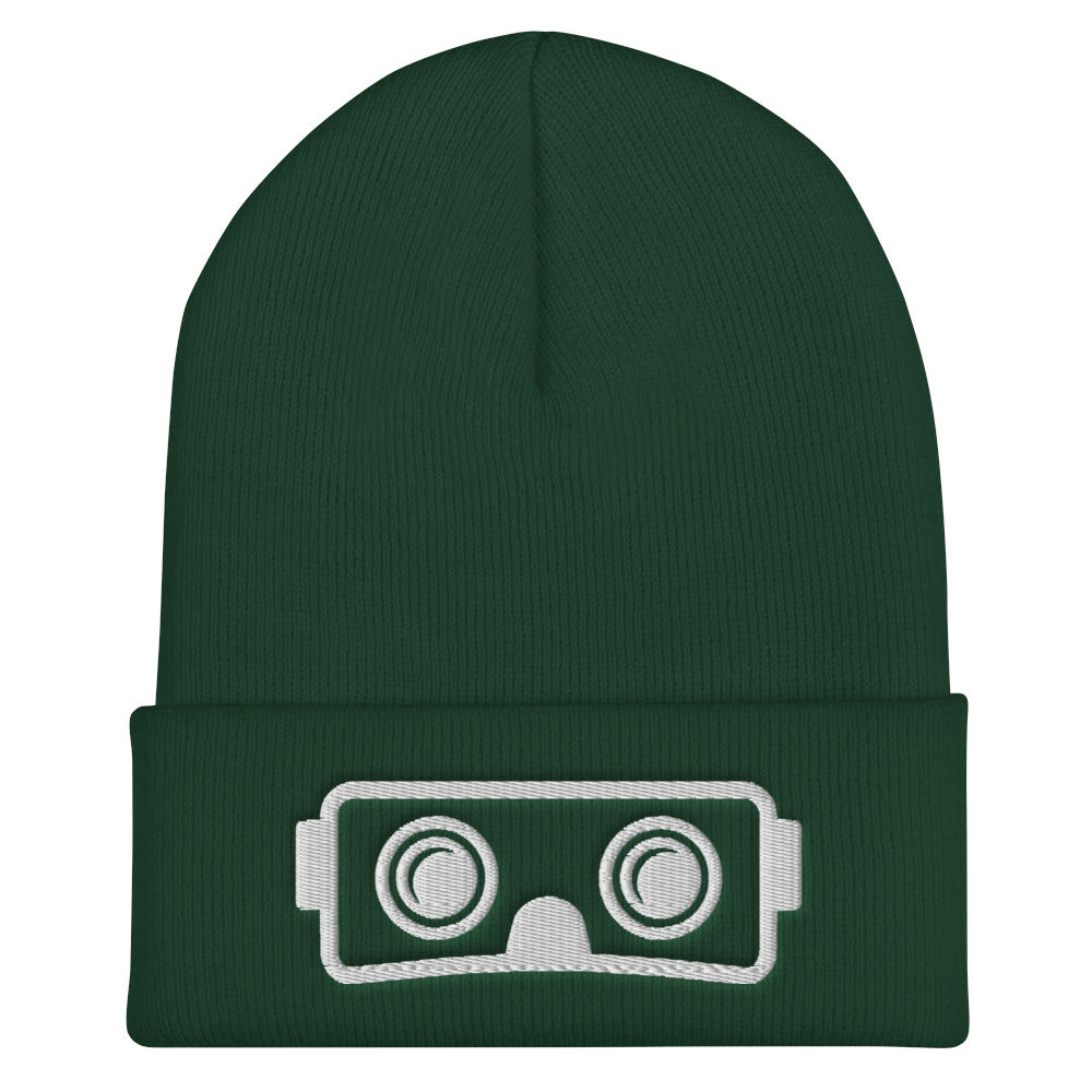 Metaverse VR Headset Embroidered Beanie - METAVERSETEES : Metaverse Tees, T-shirts and Merch for Your Metaverse Life