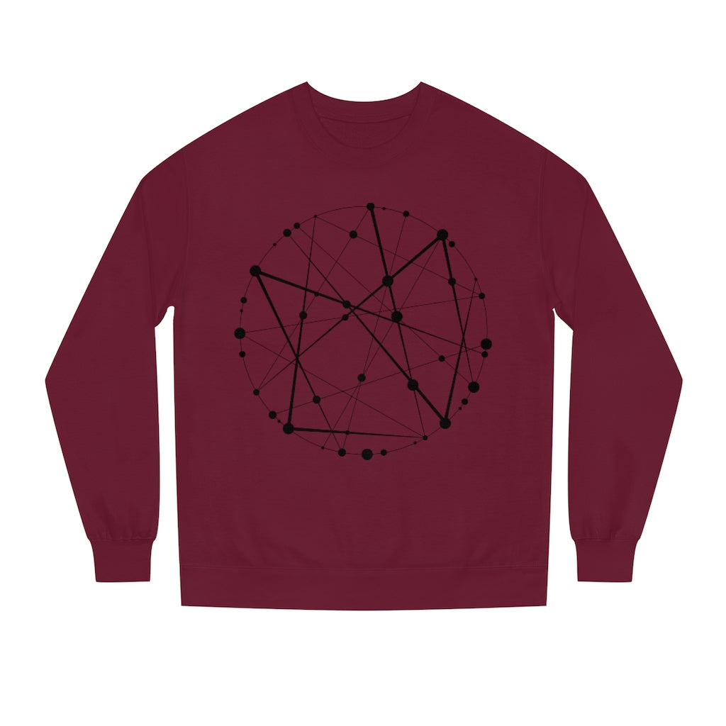 Blockchain Universe in Black :: Unisex Crew Neck Sweatshirt - METAVERSETEES : Metaverse Tees, T-shirts and Merch for Your Metaverse Life